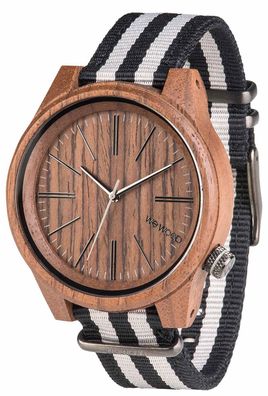 Wewood Unisex Holzuhr Walnuss Nylonarmband Armbanduhr WW50001