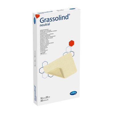 Hartmann Grassolind® Salbenkompresse, 10 x 20 cm | Packung (30 Stück)