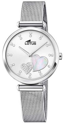 Lotus Damen Armbanduhr Swarovski Steinchen Edelstahlarmband 18615/1