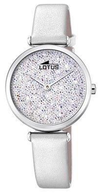 Lotus Damen Armbanduhr Swarovski Elements Lederarmband 18607/1