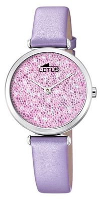 Lotus Damen Armbanduhr Swarovski Elements Lederarmband 18607/3