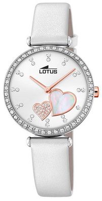 Lotus Damen Armbanduhr Swarovski Elements Lederarmband 18618/1