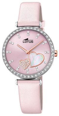 Lotus Damen Armbanduhr Swarovski Elements Lederarmband 18618/2