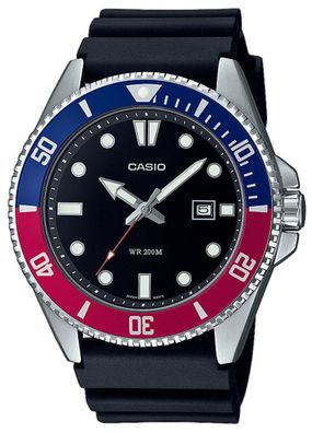 Casio Herren Armbanduhr Resinarmband MDV-107-1A3VEF