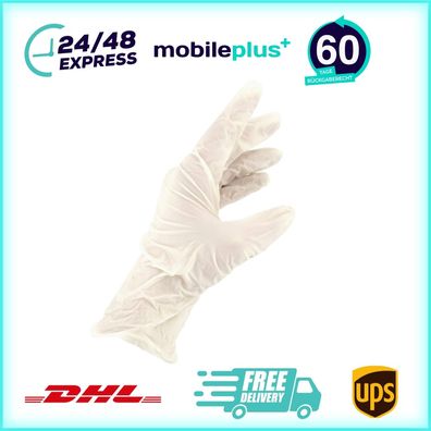 Original 100 Stück Nitrilhandschuhe Einweg, puderfrei, Größe L, weiß