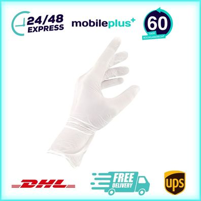 Original 100 Stück Nitrilhandschuhe Einweghandschuhe puderfrei Größe S weiß