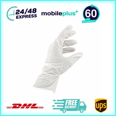 Original 200 Stück Handschuhe Nitrilhandschuhe Einweghandschuhe Größe L weiß