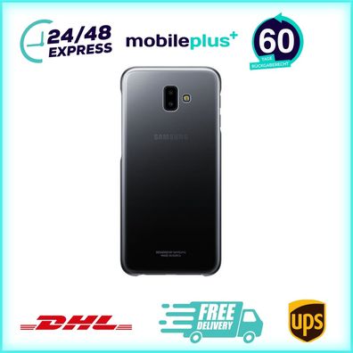 Original Hardcover Handyhülle für Samsung J6 Plus Schwarz EF-AJ610CBEGWW