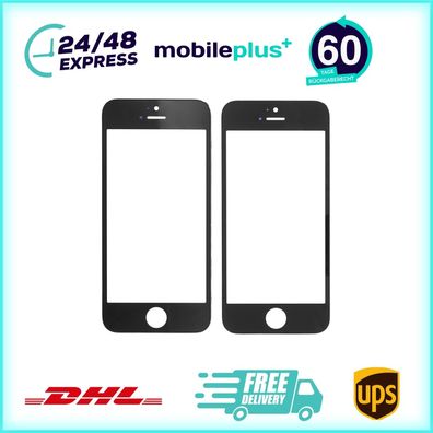 Displayglas für iPhone 5 5s LCD + Rahmen schwarz Panzerfolie Displayschutz