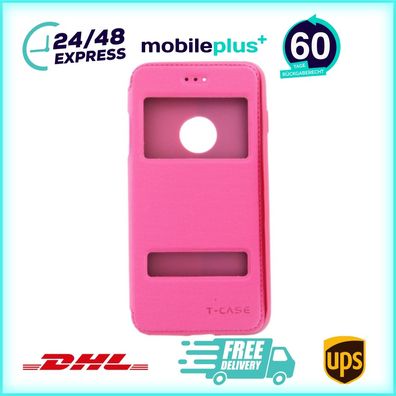 Original Magnet Flip Handyhülle für iPhone 7/8 Plus Pink Schutzhülle Tasche