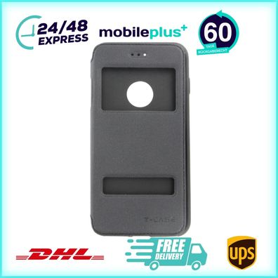 Original Magnet Flip Handyhülle für iPhone 7/8 Plus Schwarz Schutz Tasche