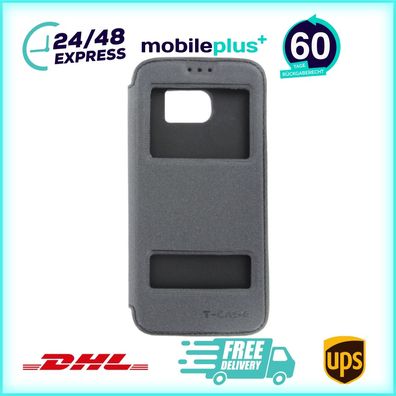 Original Flip Handyhülle Samsung Galaxy S7 Edge Schwarz Magnetisch Schutzhülle