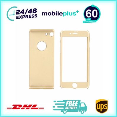 360 &deg; Hülle / Oberschale / Cover für iPhone 7 Gold