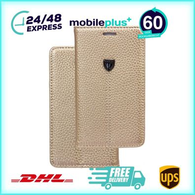 Book Case Handyhülle für Huawei P10 Plus Gold Schutz Tasche