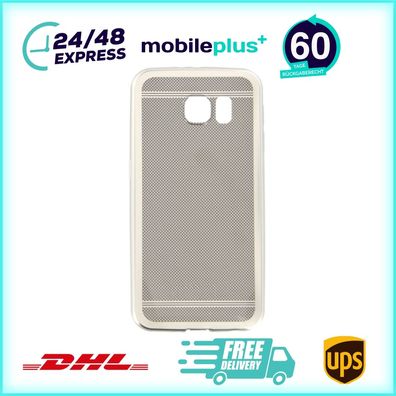 Silikonhülle für Samsung Galaxy S6 Silber Handy Tasche Schutz