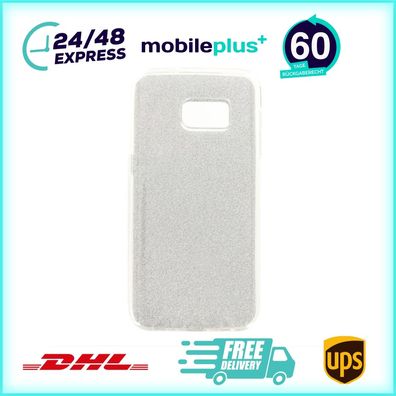 TPU Handyhülle für Samsung Galaxy S7 Silber Glitter Schutz