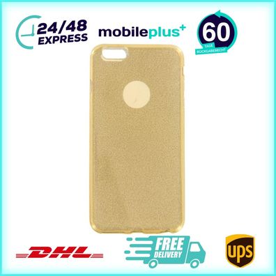 TPU Handyhülle für iPhone 6 6S Plus gold Glitzer Schutzhülle Tasche