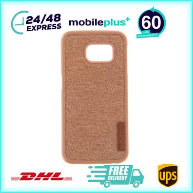 Silikonhülle Handyhülle für Samsung S6 Edge Braun Schutz Tasche