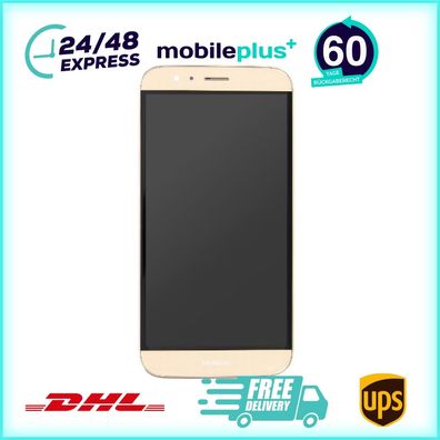 Huawei Ascend G8 LCD mit Rahmen Gold