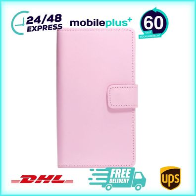Leder Handyhülle für Sony Xperia Z1 Pink Schutz Case 4250710547272