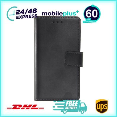 Handyhülle Klapptasche für Sony Xperia M4 Aqua Schwarz Schutz Tasche
