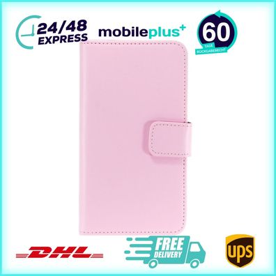 Book Case Handyhülle für Samsung Galaxy S5 Pink Künstliches Leder Tasche Schutz