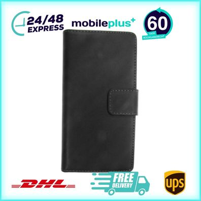 Book Case Handyhülle für Huawei P7 Schwarz Leder 4250710553983