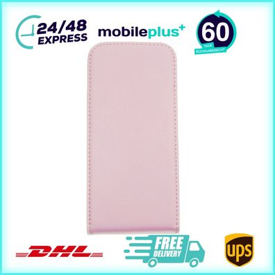 Slim Leder Flip Handyhülle für HTC One M8 pink