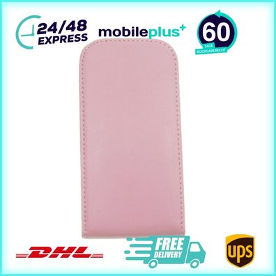 Slim Leder Flip Handyhülle für Galaxy S3 Mini Pink Schutz Case 8809263805252