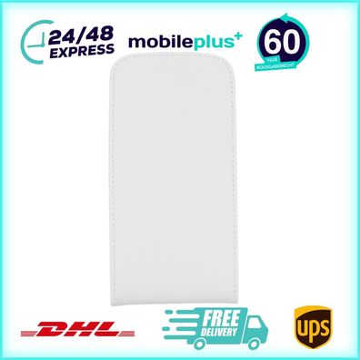 Slim Leder Flip Handyhülle für Samsung Galaxy S3 I9300 Weiß