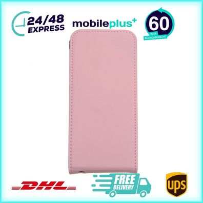 Slim Leder Flip Handyhülle für iPhone 5, 5SE Rosa