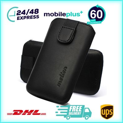 Handytasche für Samsung Galaxy S6/Edge schwarz Leder Etui Schutz Tasche
