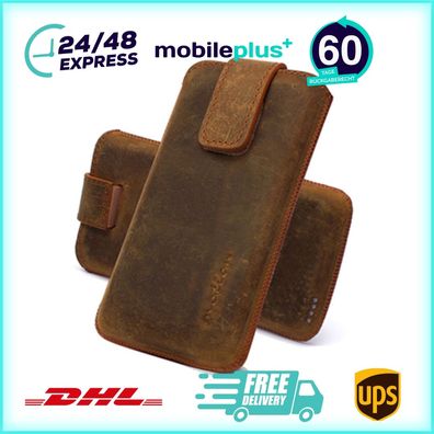 Lederetui Handyhülle für Samsung Galaxy Note 4 - Tobacco Tasche Schutz