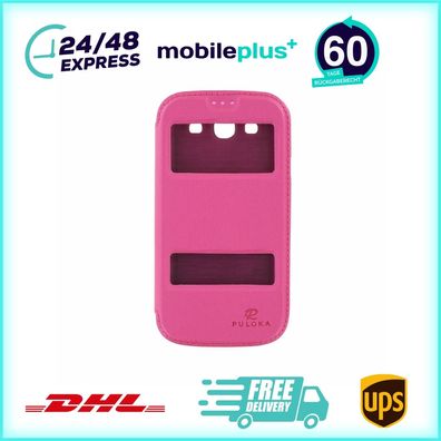 Original Flip Hülle für Samsung Galaxy S3 Pink Handy Tasche Schutz Case