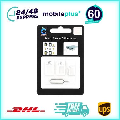 Original Ladebuchse für CMZWT Nano SIM Micro SIM Adapter Set weiß