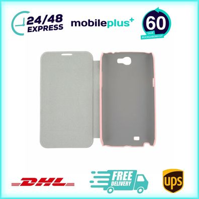 Original Flip Cover Handyhülle für Samsung Galaxy Note 2 Lachs ENSGN2PK