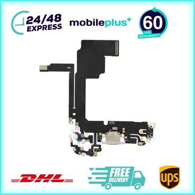 Ladebuchse für iPhone 15 Pro Weiß Titanium Dock Connector Flex Ersatz