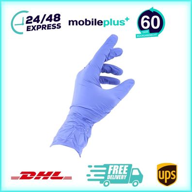 Original 100 Stück Handschuhe Nitrilhandschuhe puderfrei Größe S violett