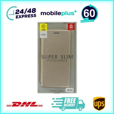 Samsung Flip Schutzhülle A8 2018 gold