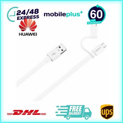 Huawei AP55S 2 in 1 Datenkabel mit Typ-C-Adapter 1,5 m Weiß