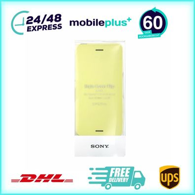 Original Flip Cover Handyhülle für Sony Xperia X Grün Gold 1301-7728.3