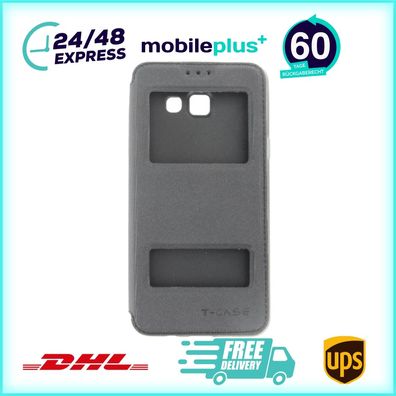 Flip Cover Handyhülle für Samsung A5 2016 Schwarz Schutz Tasche