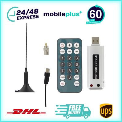 USB DVB-T Empfänger inkl. 28 dB DVB-T-Antenne