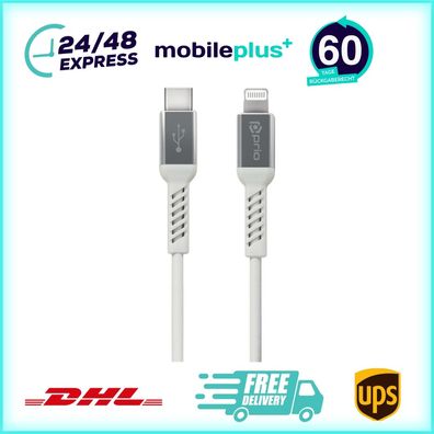 Prio Lade- Charge & Sync USB C auf Lightning Mfi -zertifiziert 1,2 m weiß