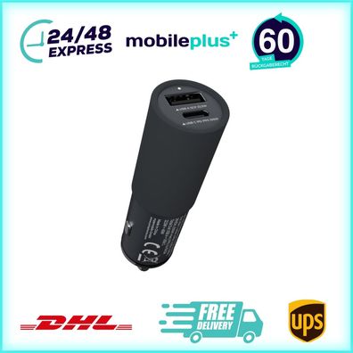 prio Fast Charge Autoladegerät 100W PD (USB C) + 22,5W (USB A) schwarz