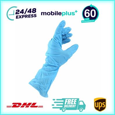 Original 100 Stück Handschuhe Nitrilhandschuhe puderfrei Größe M blau