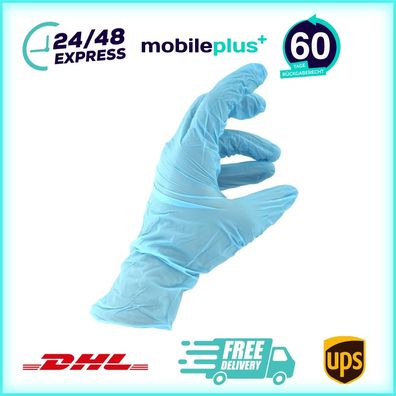 MUMU Nitrile Handschuhe, puderfrei, 200 Stk, Größe L, blau