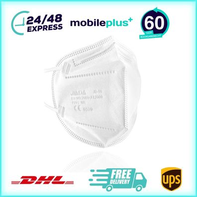 Original 25x FFP2 NR Einwegmaske Atemschutzmaske Halbfiltermaske Weiß JD-99