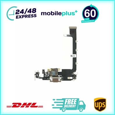 Ladebuchse für iPhone 11 Pro MAX Mattgold Lightning Flex