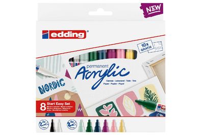 EDDING Acrylic Marker Start Easy Set nordic 8Stück